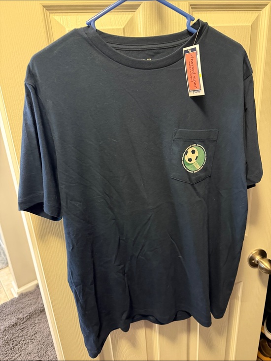 Vineyard Vines Other - Vineyard Vines Navy Short-Sleeve Pocket Tee with Soccer Patch